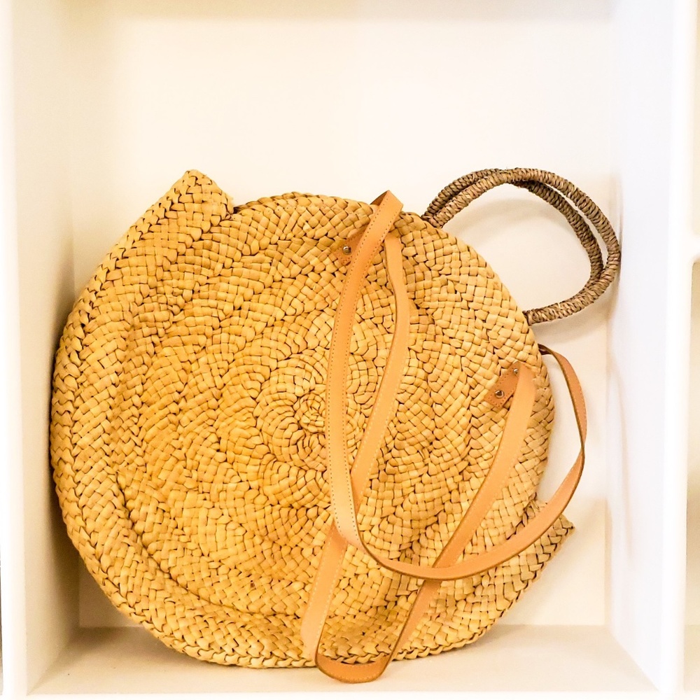 Large Round Woven Beach Bag